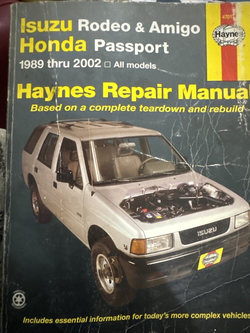 Isuzu Rodeo & Amigo Honda Passport 1989-2002 Haynes Repair Manual 47017